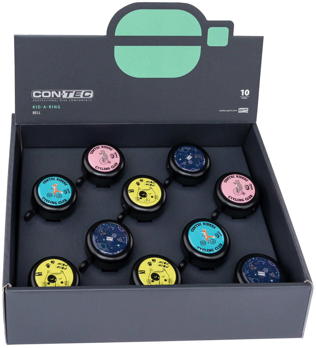 Contec barncykelklocka kid-a-ring ct bell kid-a-ring display a 10 st