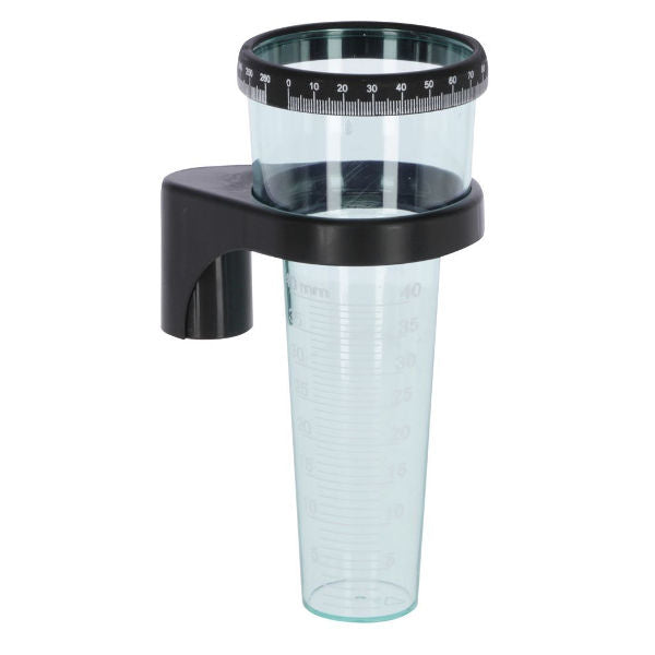 Regenmeter met stokhouder geheugenring