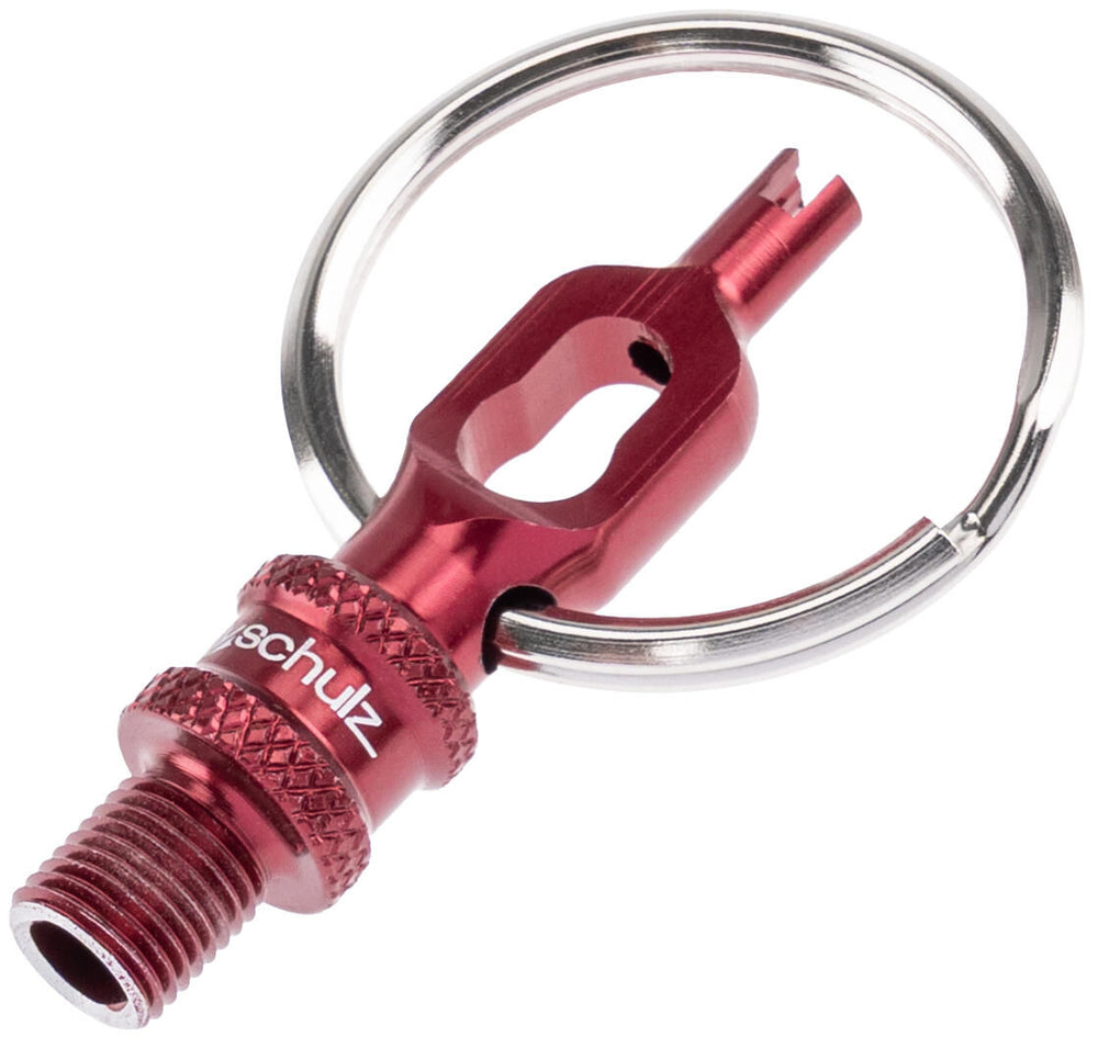 By,schulz valve adapter v.5 valve adapter sv dv to av red