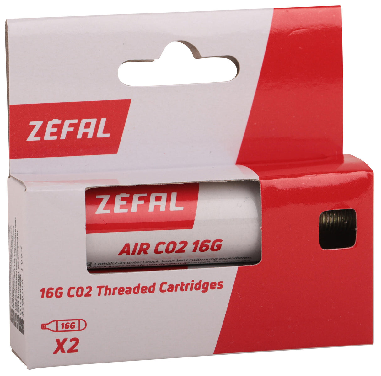 Zéfal reserve patroon co2 cartridge push 16g w.thread