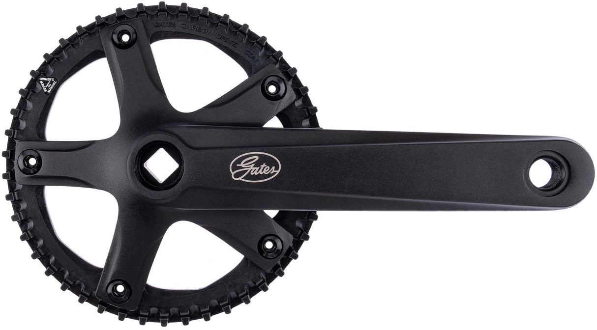 Gates crankset cdn s150 46t 170mm without protective edge black.