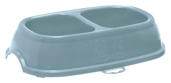 Umetna dvojna posoda za hrano 2x200 ml, razvrščena po barvah