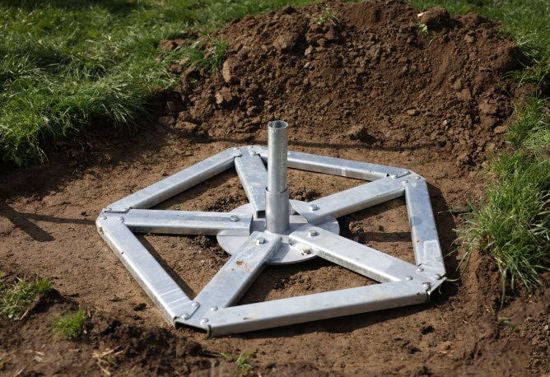 Grond ankerset voor paalborstel maxi