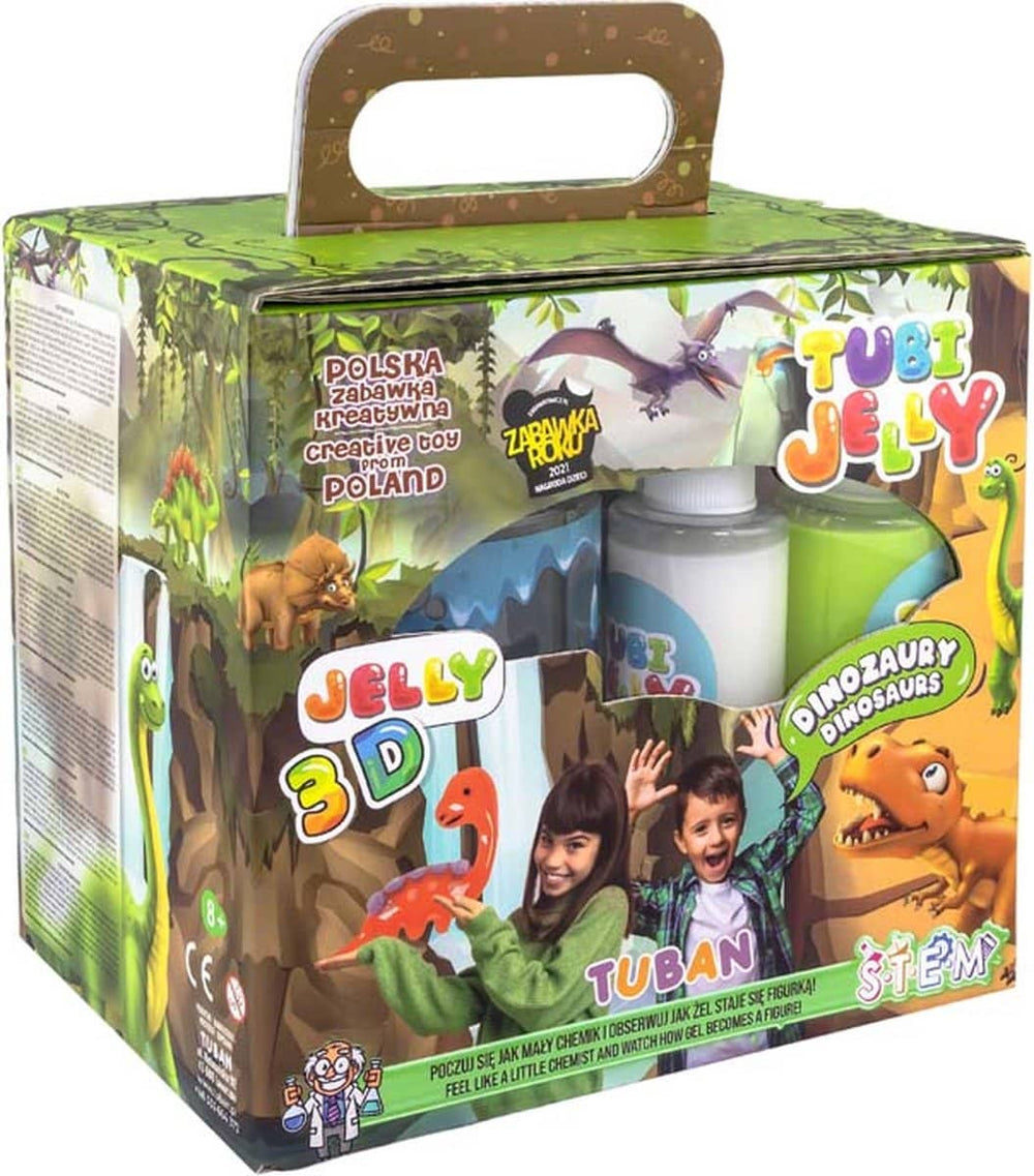 Tubi jelly 6 colors with small dinosaur aquarium