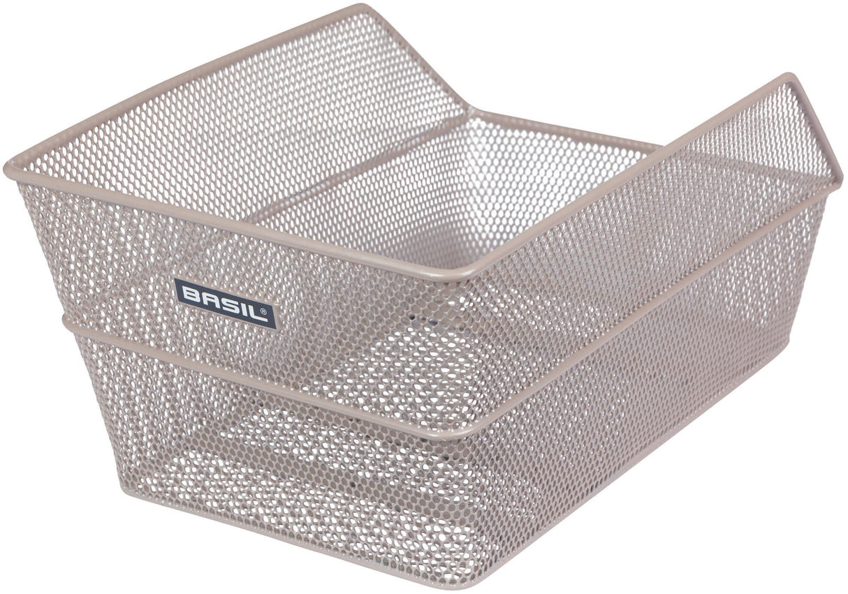 Basil fietsmand cento achtermand 24 x 38,5 x 11 cm - nude metallic