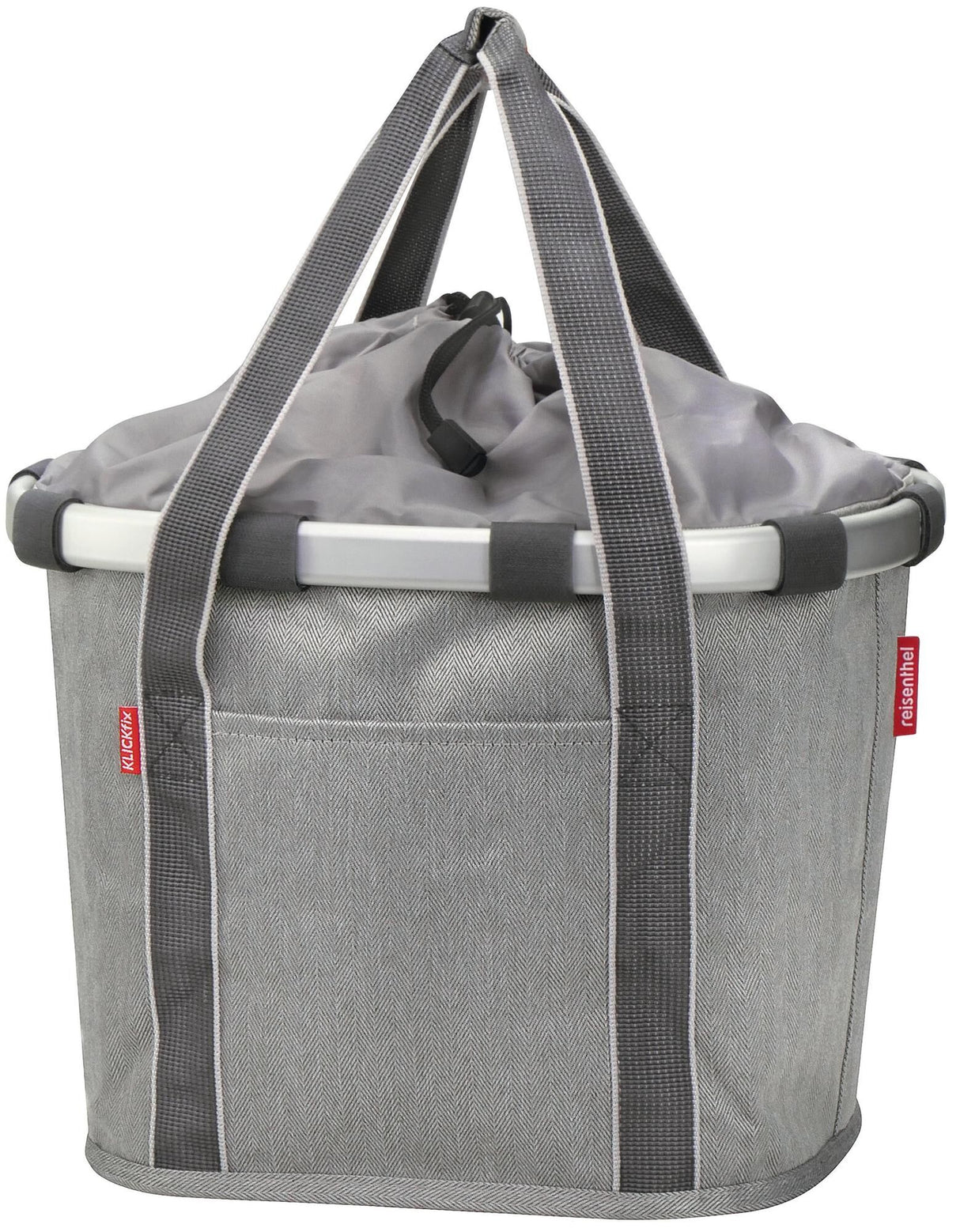 Rixen kaul shopper bag bikebasket shopping bag bikebasket herringbone gray