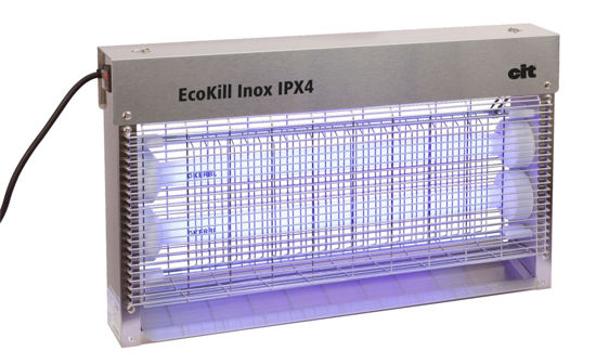 Ecokill elektr vliegenkast inox ipx4 2 x 15w