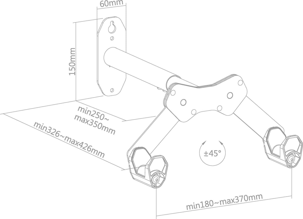 Contec presentation hooks smart hold ct wall presenter smart hold black