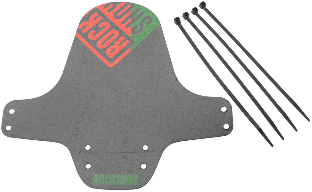 Rockshox mud flap, front wheel fender clip-on fender rs black portugal flag