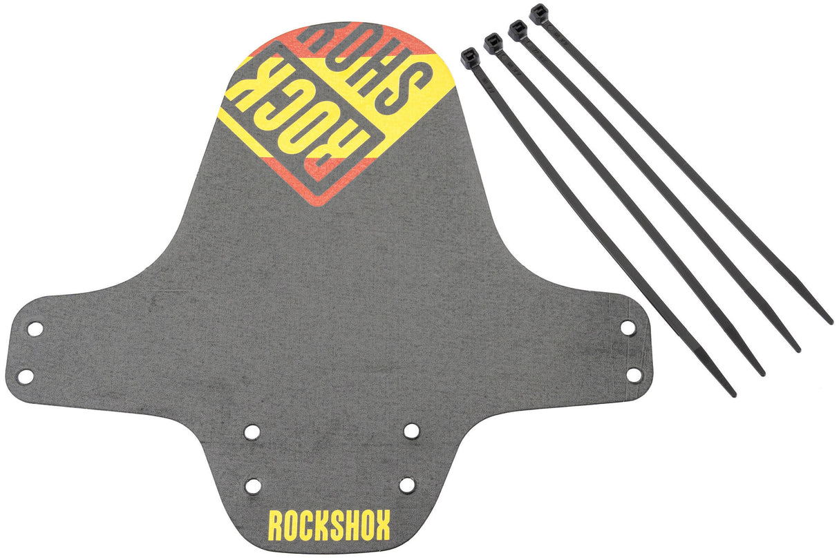 Rockshox mud flap, front wheel fender clip-on fender rs black spain flag