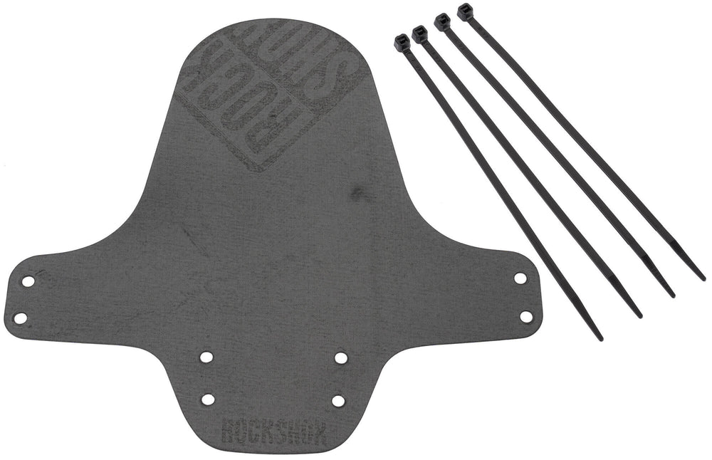 Rockshox mud flap, front wheel fender clip-on fender rs black distressed