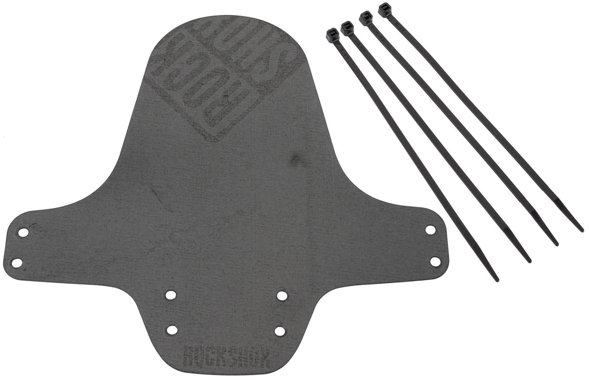 Rockshox mud flap, front wheel fender clip-on fender rs black distressed