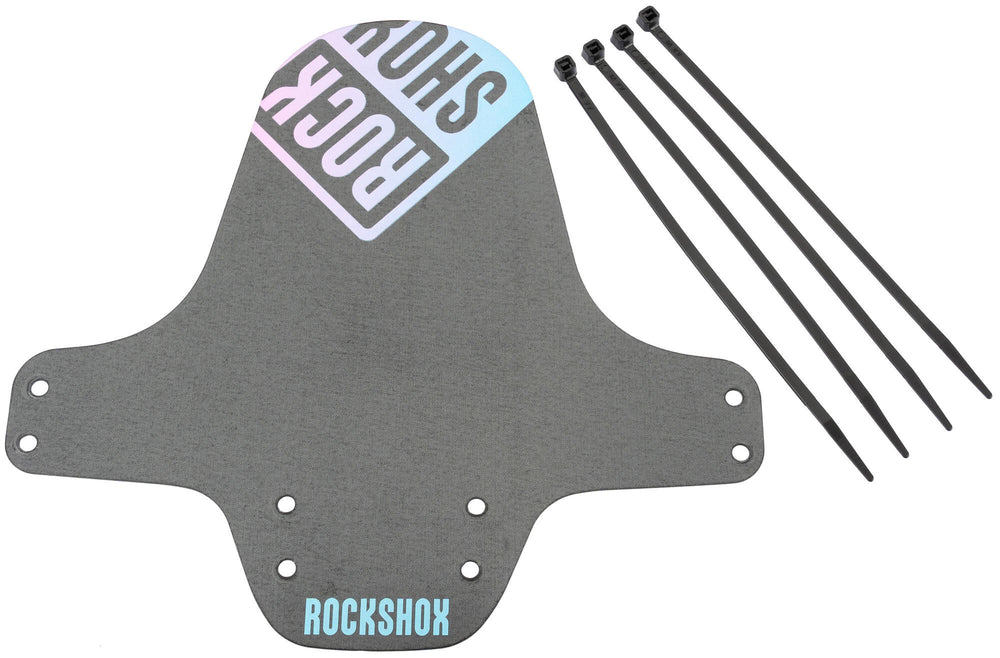 Rockshox mud flap, front wheel fender clip-on fender rs black blue pink gradient