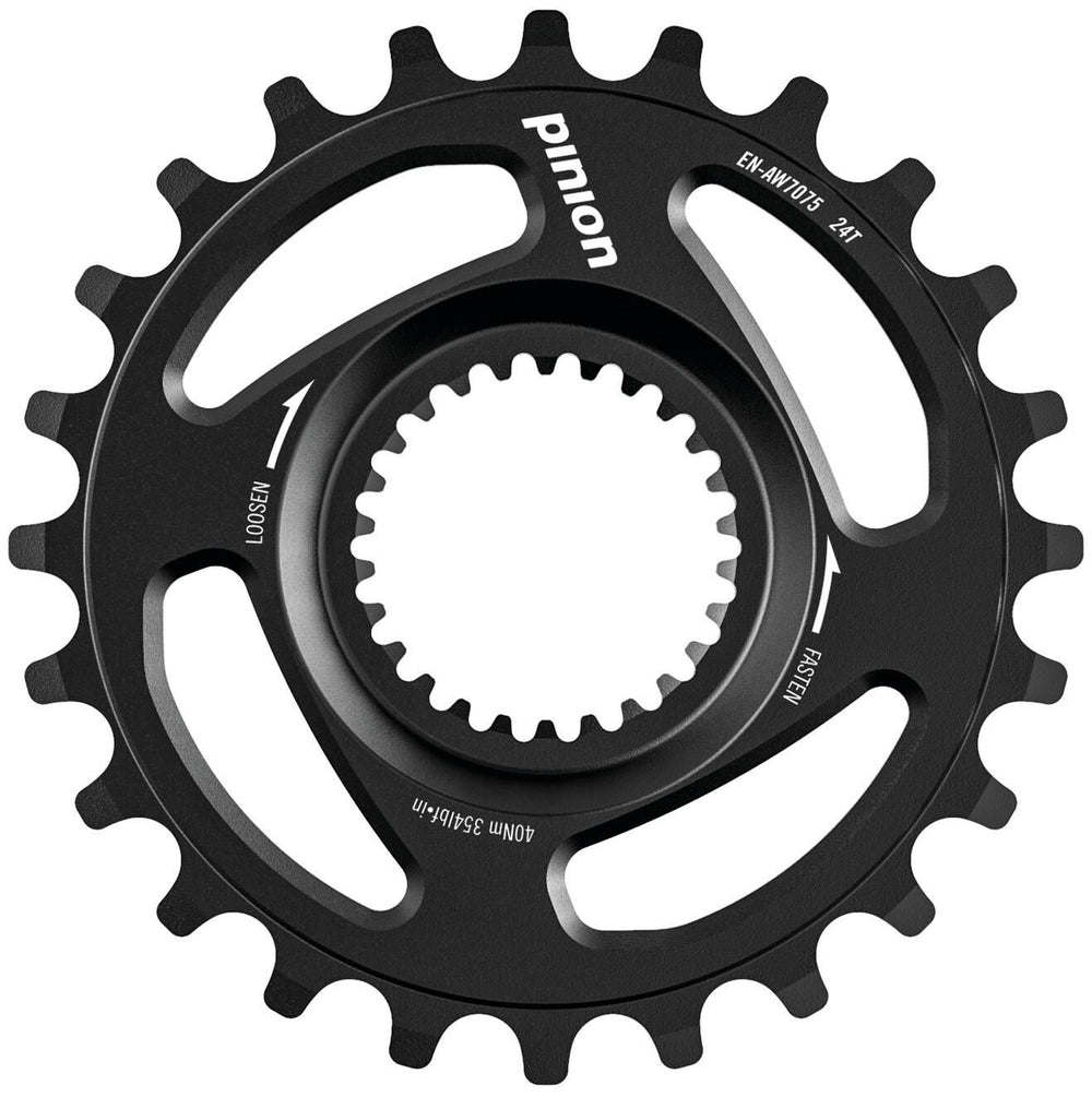 Pinion sprocket chain ring alu, 24t., black