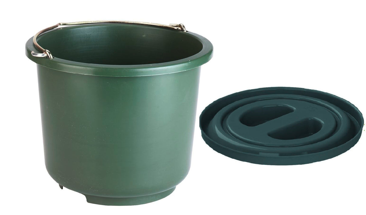 Emmer stalbouw stabiel kunststof groen 12l