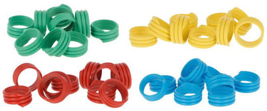 Kippenringen 16mm rood 20 stuks