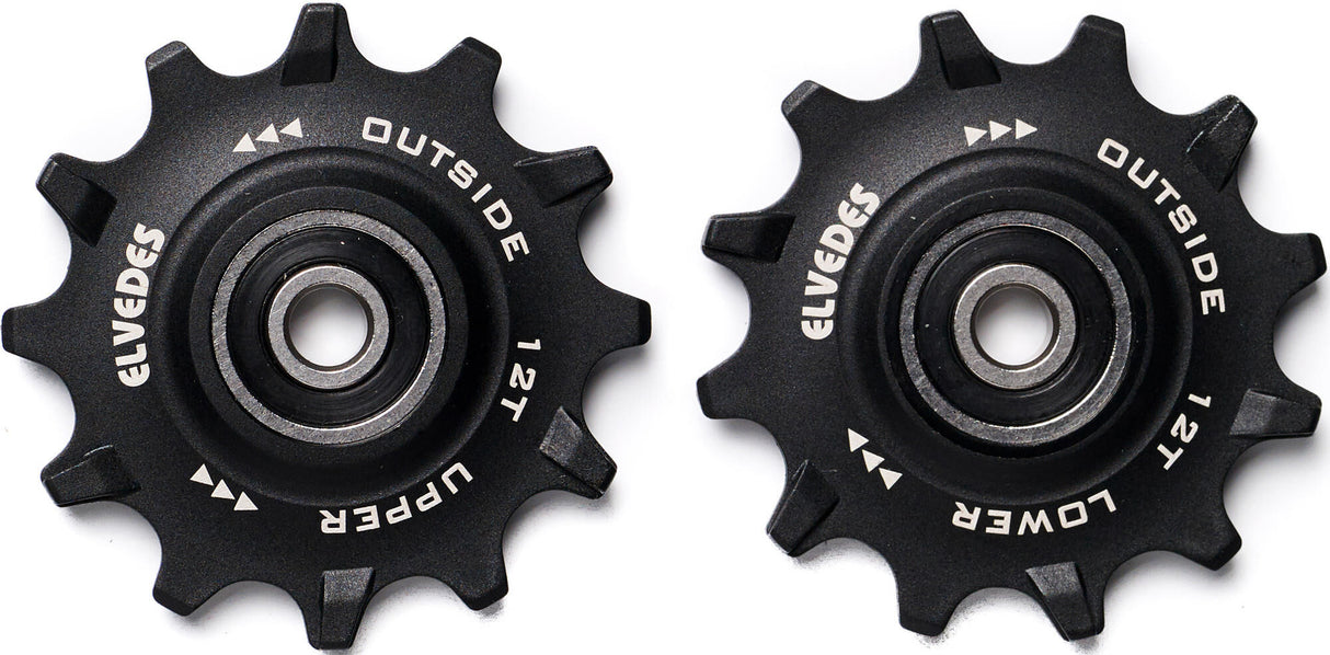 Elvedes derailleur wheels stainless steel 12T 11V sealed narrow wide