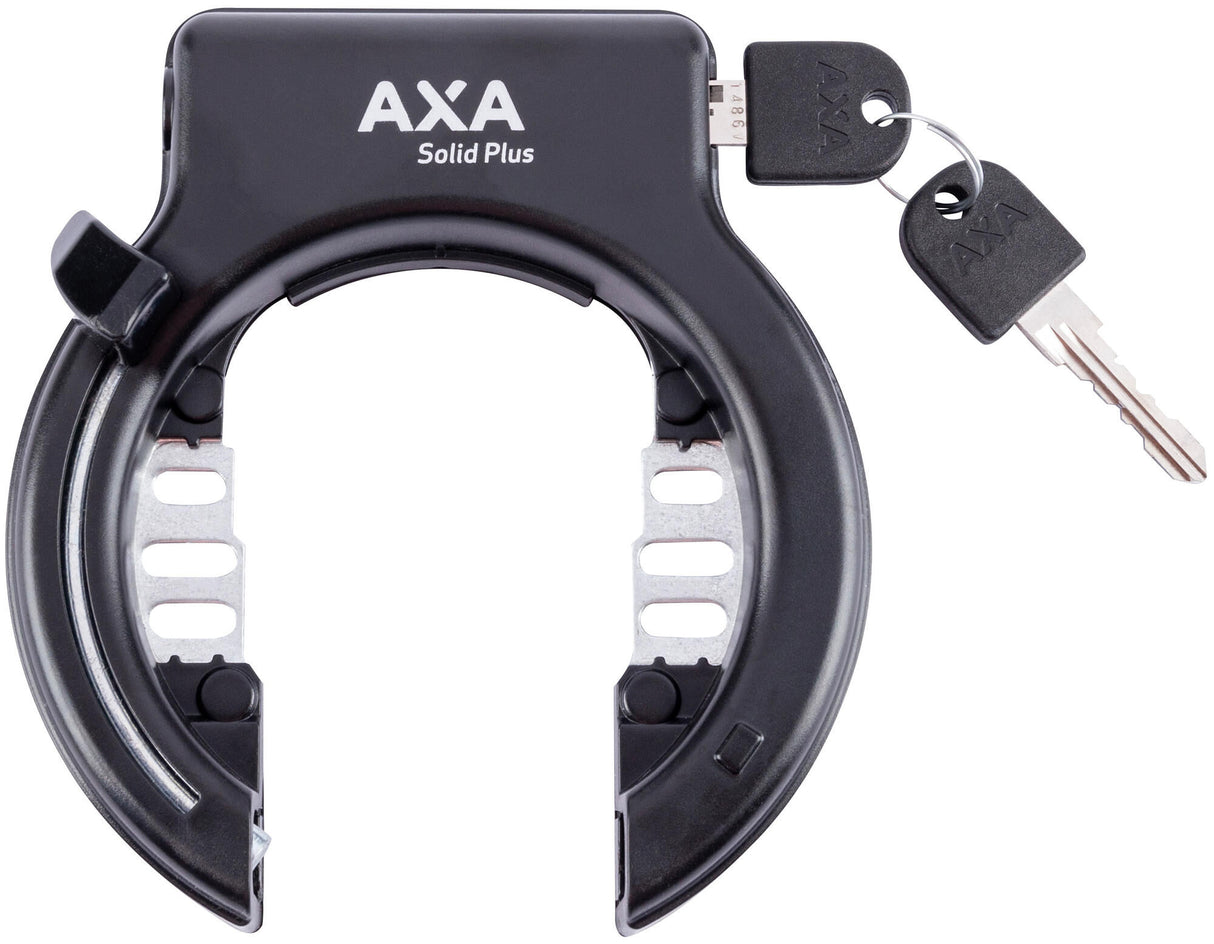 Axa ring and battery lock set solid plus frame bat.lock set solid plus az black