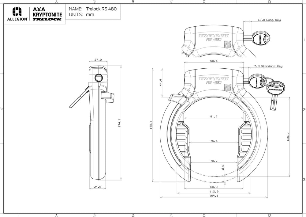 Trelock ringslot rs 480 xl frame lock rs 480 xl az 75mm