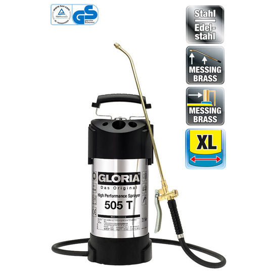 Gloria drukspuit 505t rvs 5 liter