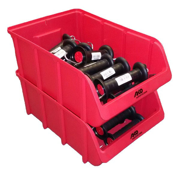 Ako kunststof stapelbak rood 48x305x185cm