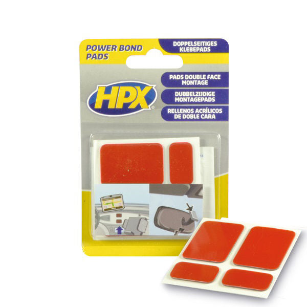 Hpx dubbelsidig akryltejp hsa powerbond pads antracit 4 st