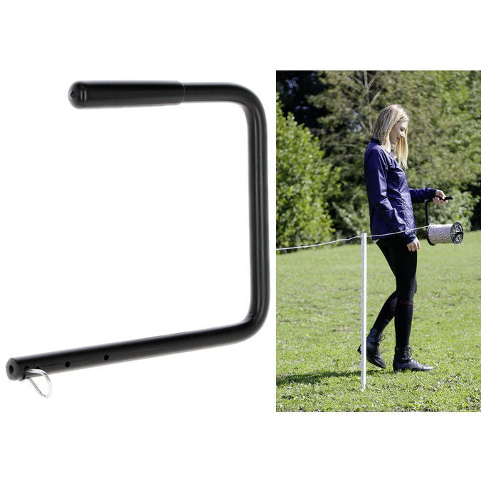 Ako one-handed unwinding aid for rolls of electric fence