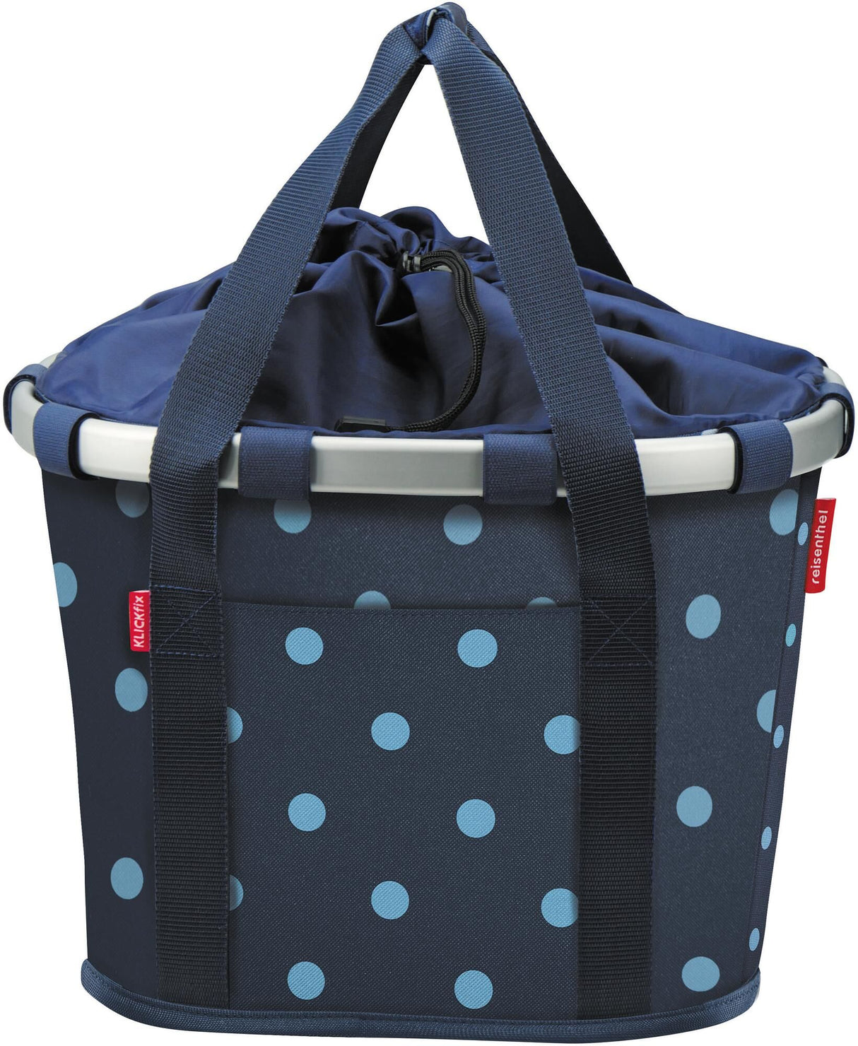 Rixen kaul shopper bag bikebasket shop.bag rk bikebasket mixed dots blue
