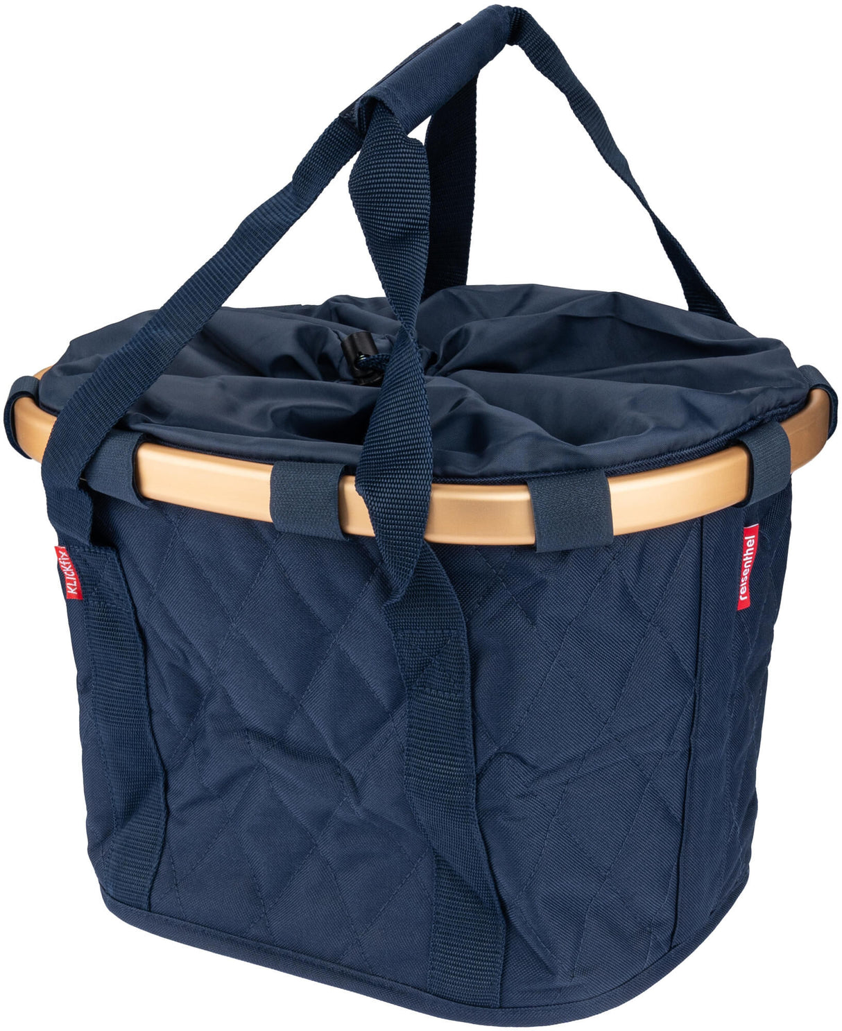 Rixen kaul shopper bag bikebasket shop.bag rk bikebasket rhombus midnight gold