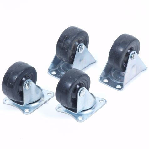 Kiinteä + kääntyvä pyörä 50 mm, musta