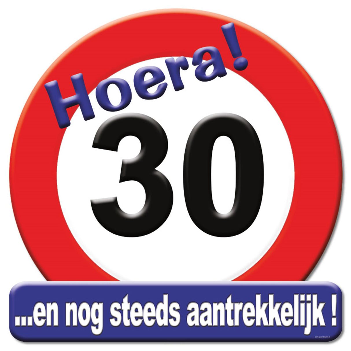 Paperdreams kroonschild verkeersbord - 30 jaar