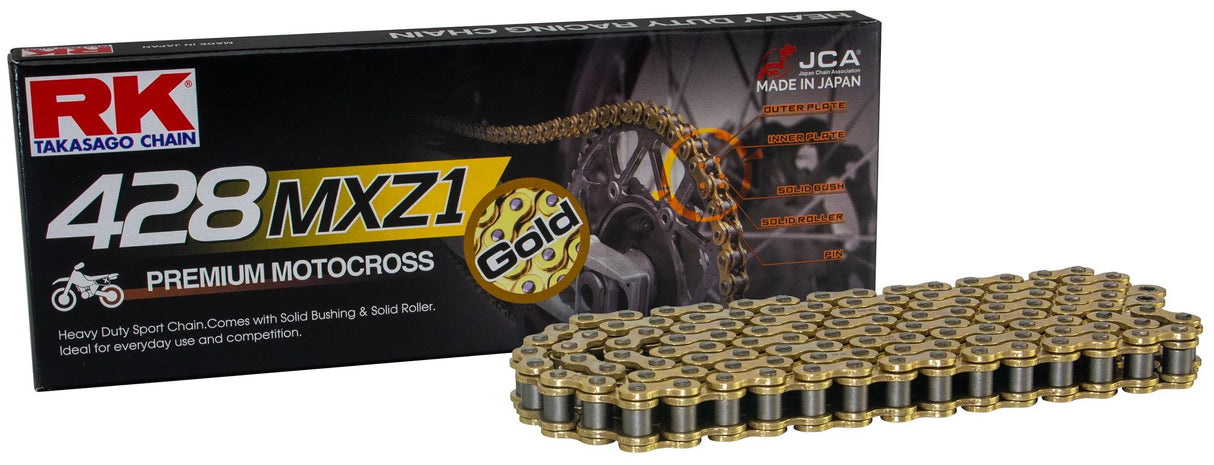 Rk verižica 428 mxz1 136 c zlata zlata odprta