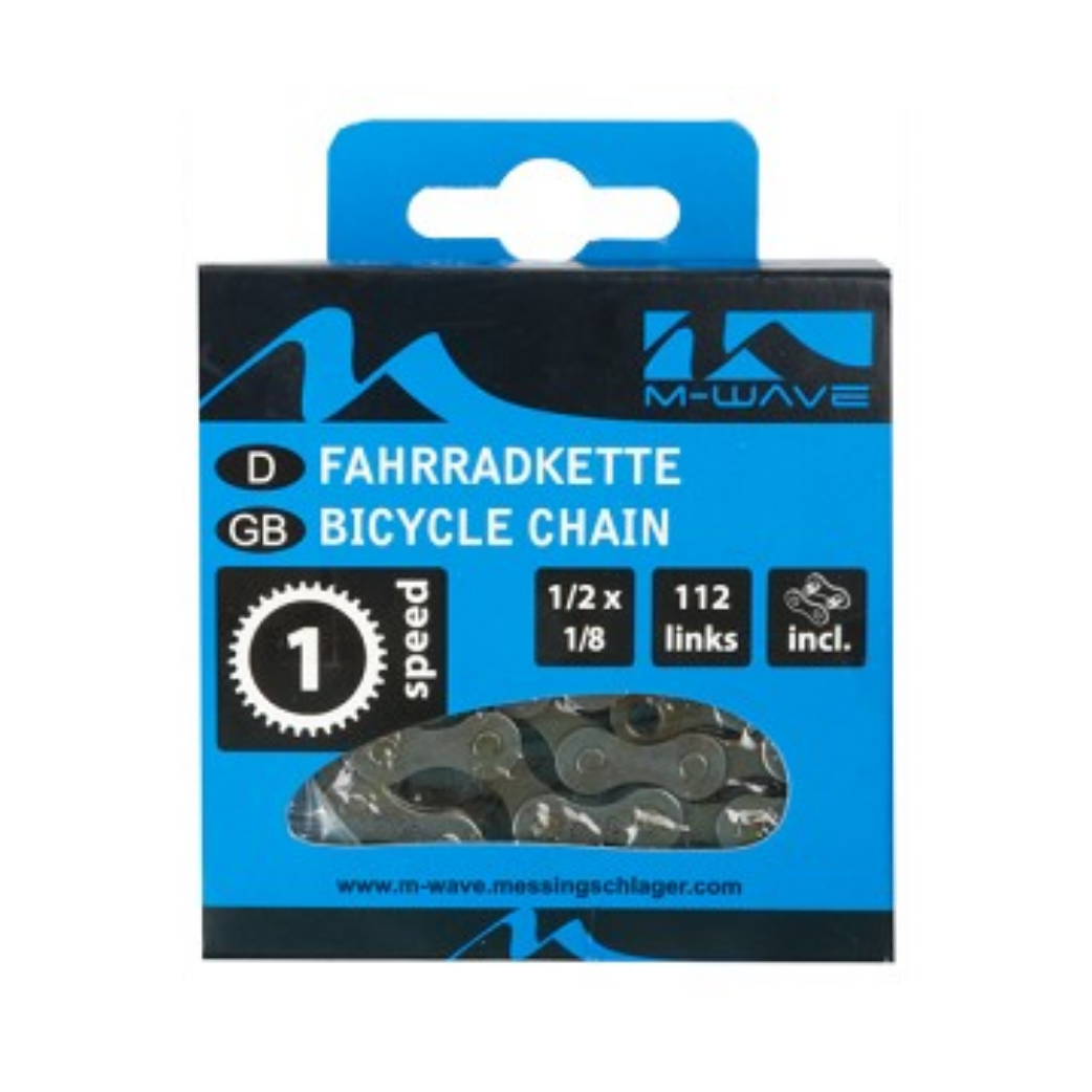 M-Wave Ketting single speed, 1 2x1 8 112L grijs bruin (hangverpakking)