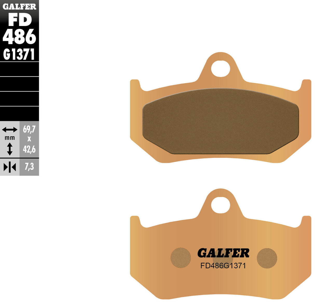 Galfer remblokken fd486 brake pads sinter fd486 g1371