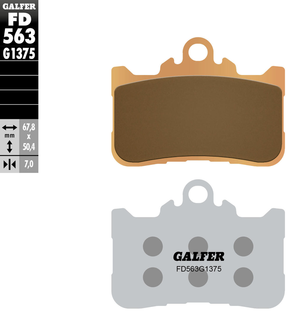 Galfer remblokken fd563 brake pads sinter fd563 g1375