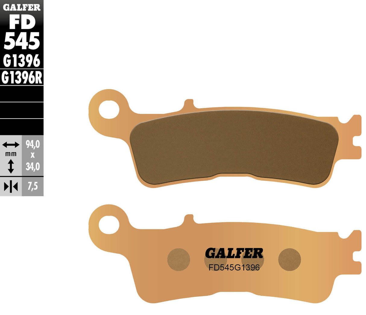 Galfer brake pads fd545 brake pad fd545 g1396 sint.metal offroad
