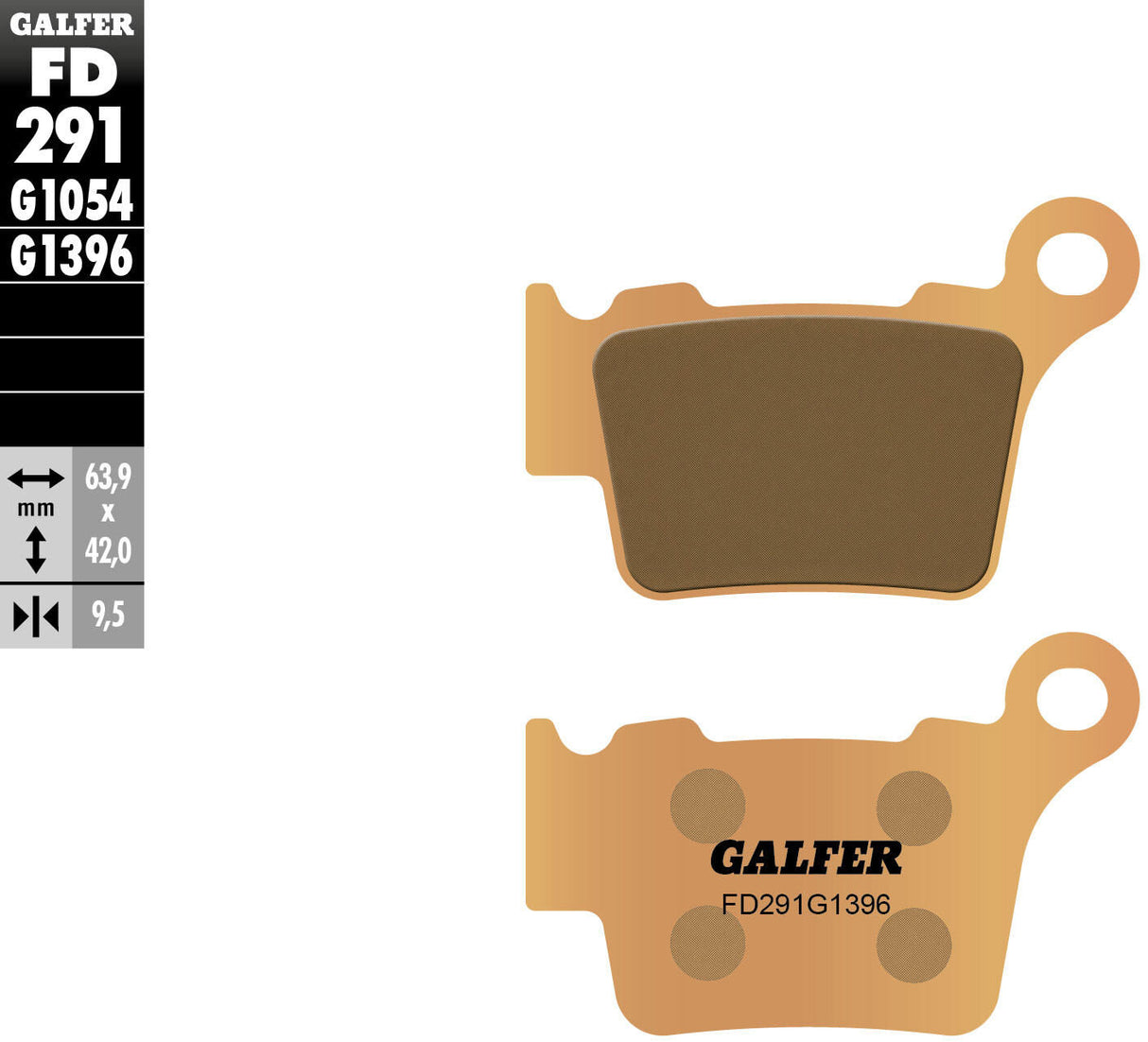 Galfer brake pads fd291 brake pad fd291 g1396 sint.metal offroad