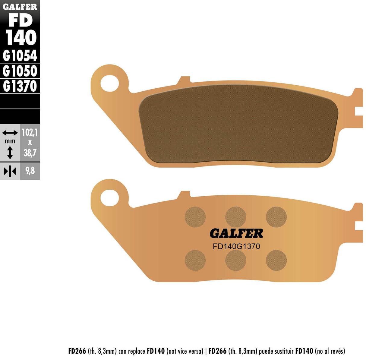 Galfer remblokken fd140 brake pad fd140 g1370 sintered metal