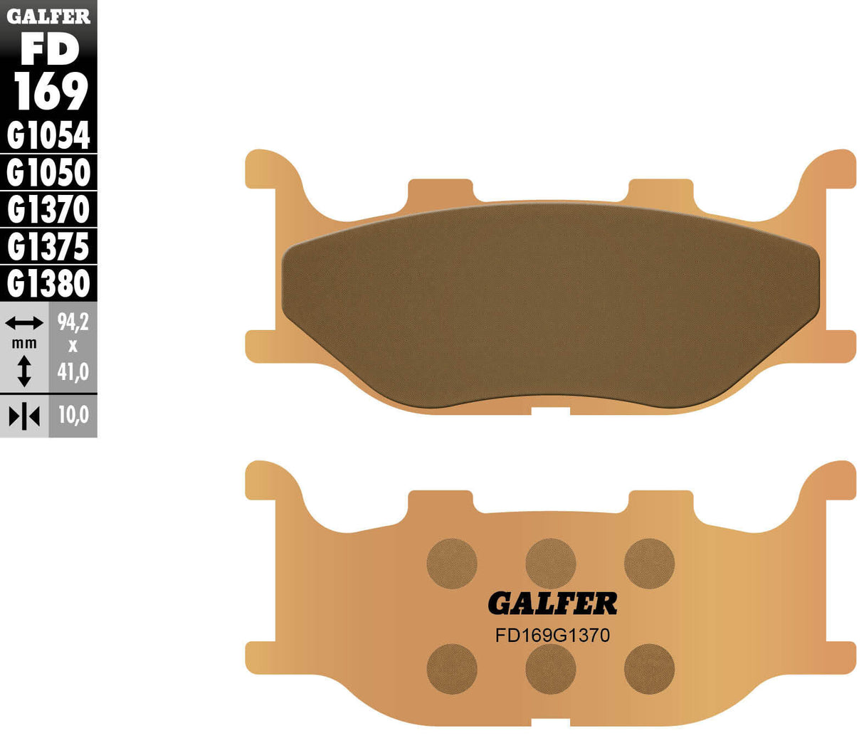 Galfer brake pads fd169 brake pad fd169 g1370 sintered metal