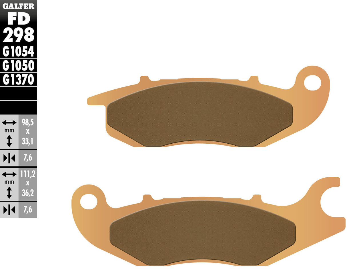 Galfer remblokken fd298 brake pad fd298 g1370 sintered metal