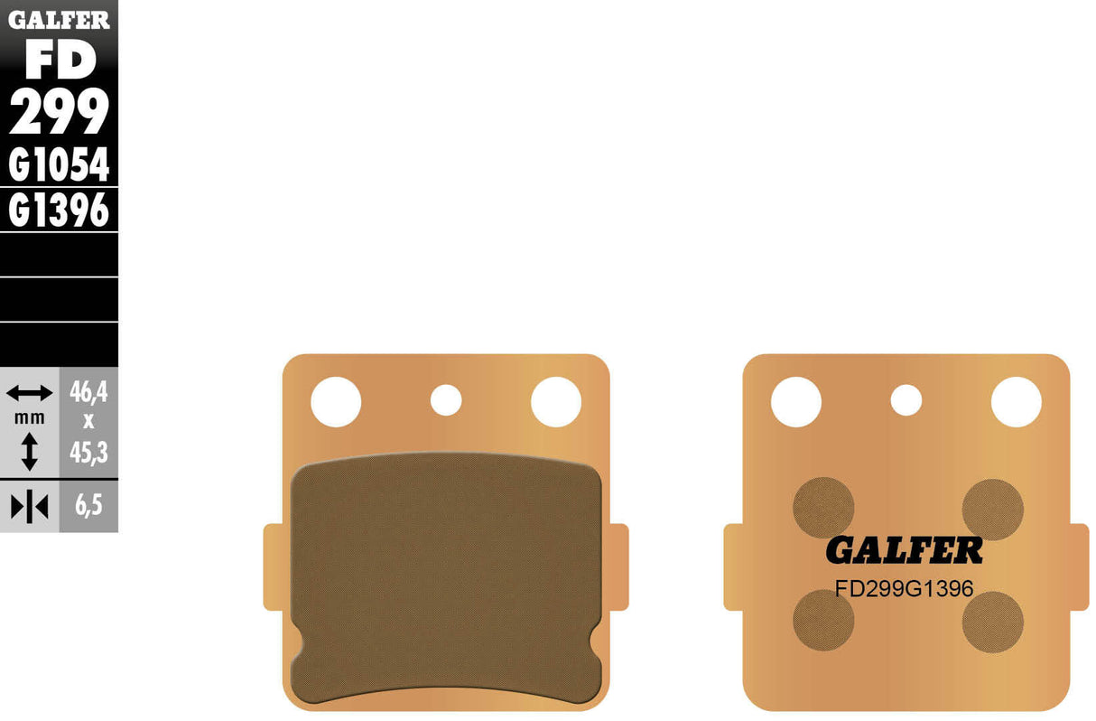 Galfer remblokken fd299 brake pad fd299 g1396 sint. metal offroad