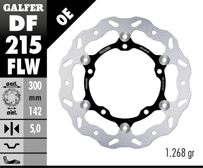 Galfer golf remschijf df215 rotor brake rotors floating r90r