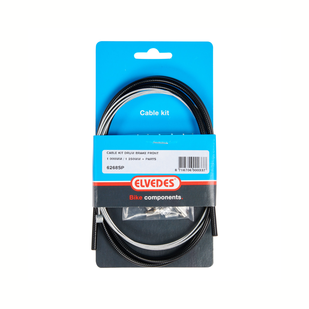 Kit Brdních brzdových kabelů Elvedes 1000mm 1250 mm galvanized - černá (na mapě)