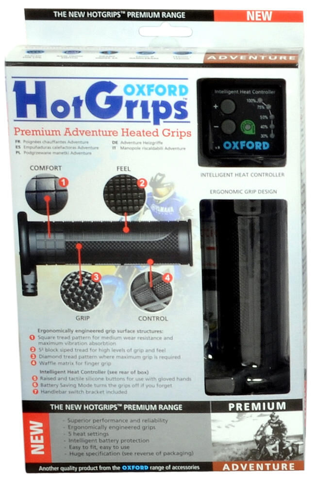 Oxford hotgrips®premium handvatverwarming heated grips pre a 22+25mm open 5-stage