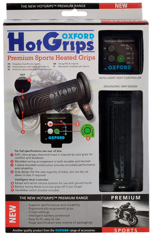 Oxford hotgrips®premium handvatverwarming heated grips pre s 22+25mm open 5-stage