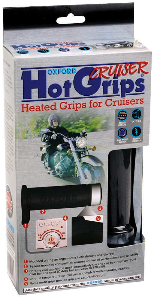 Oxford handvatverwarming hotgrips®essential . heated grips cruis cellular open 5-stage