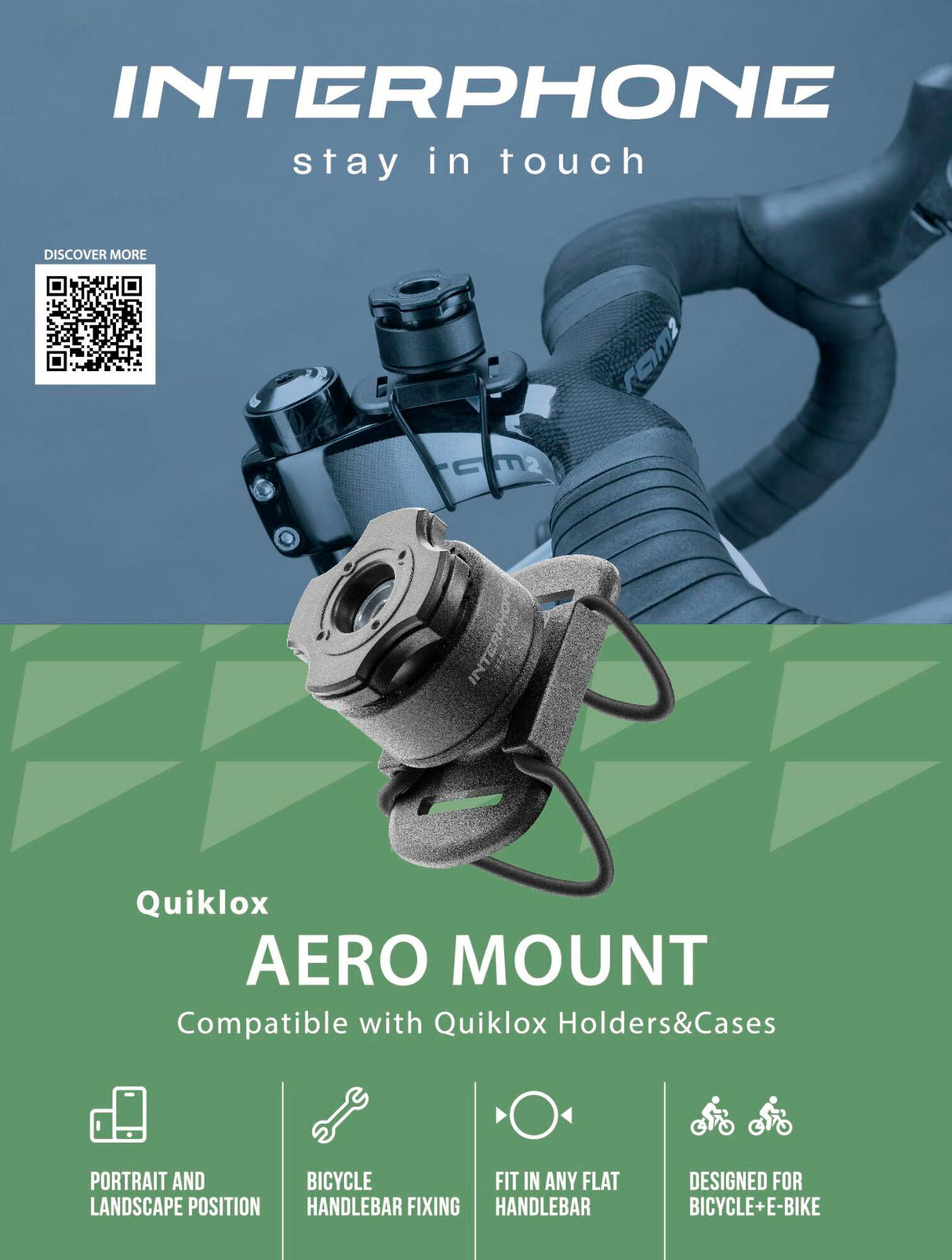 Interphone mobile phone case holder quiklox caseholder q-lox uni bikes