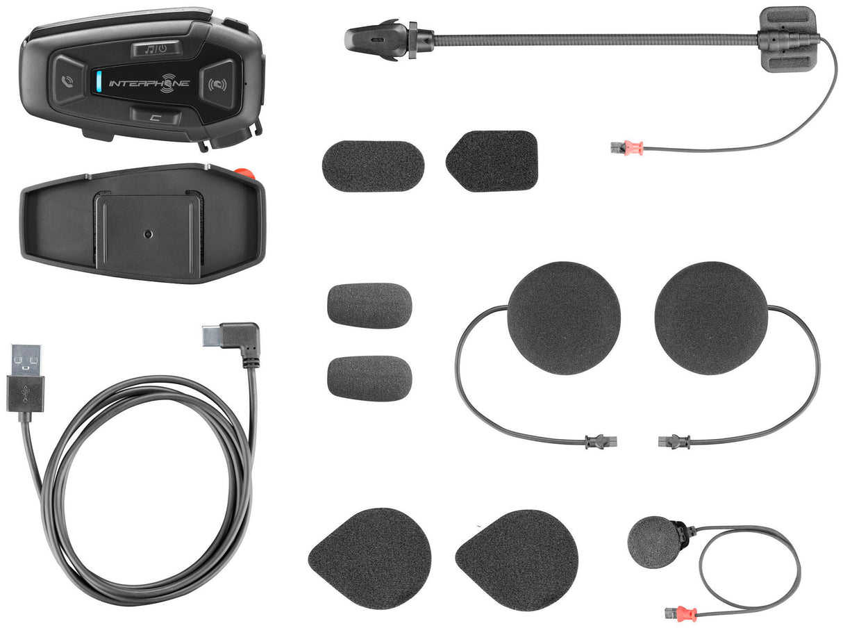 Interphone helmet communication system u-com 8 r helmet com.system interp. u-com 8r single kit