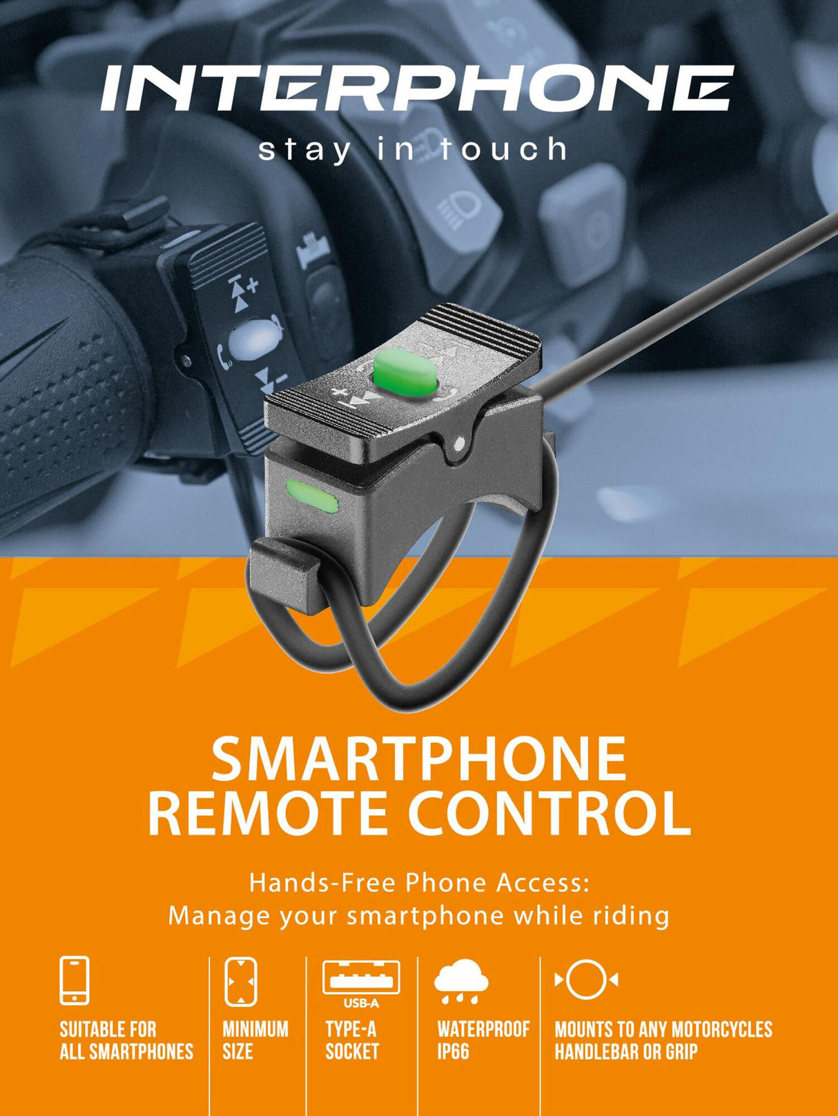 Interphone remote control interph. black