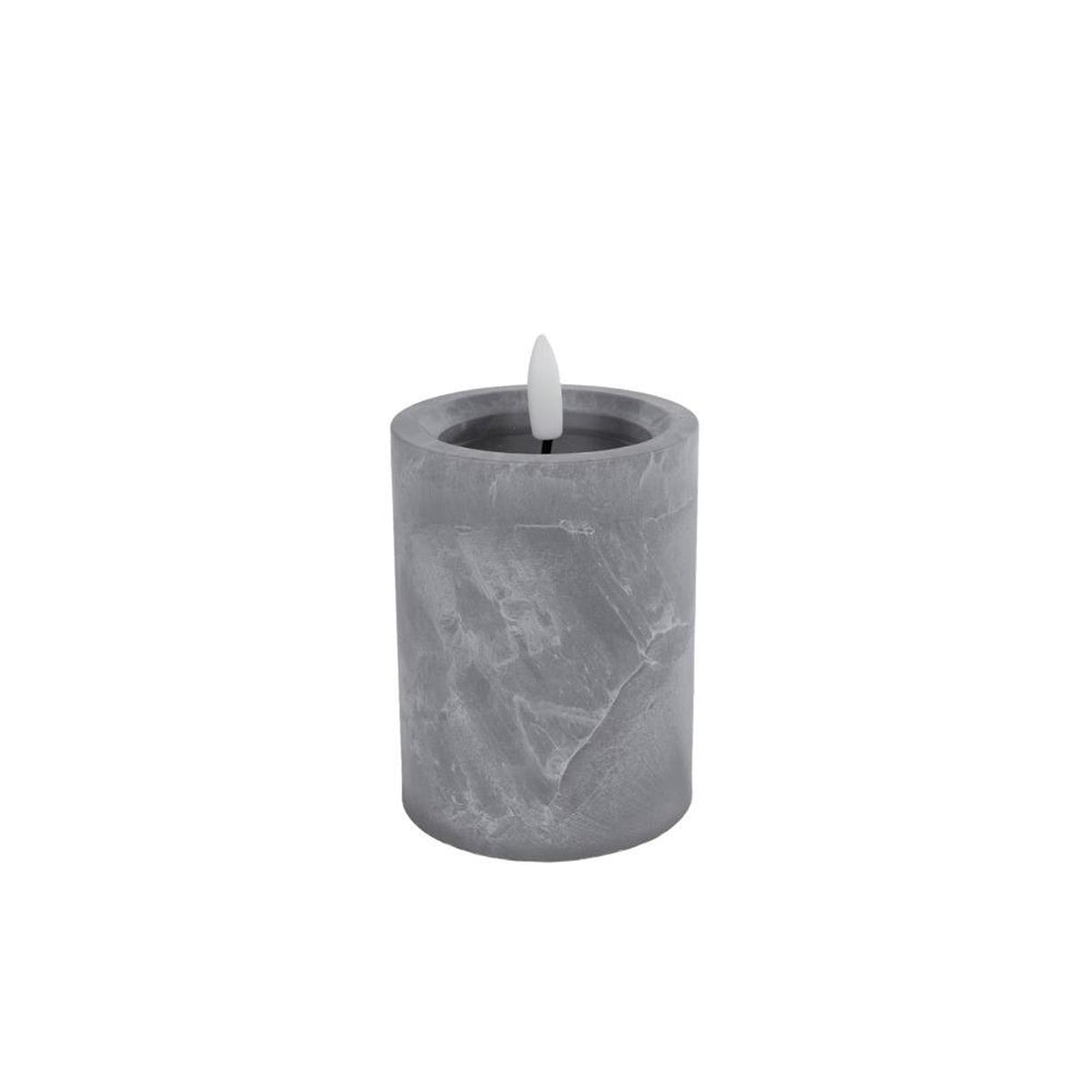 Cosydecor led kaars vlameffect betonkleur 10cm